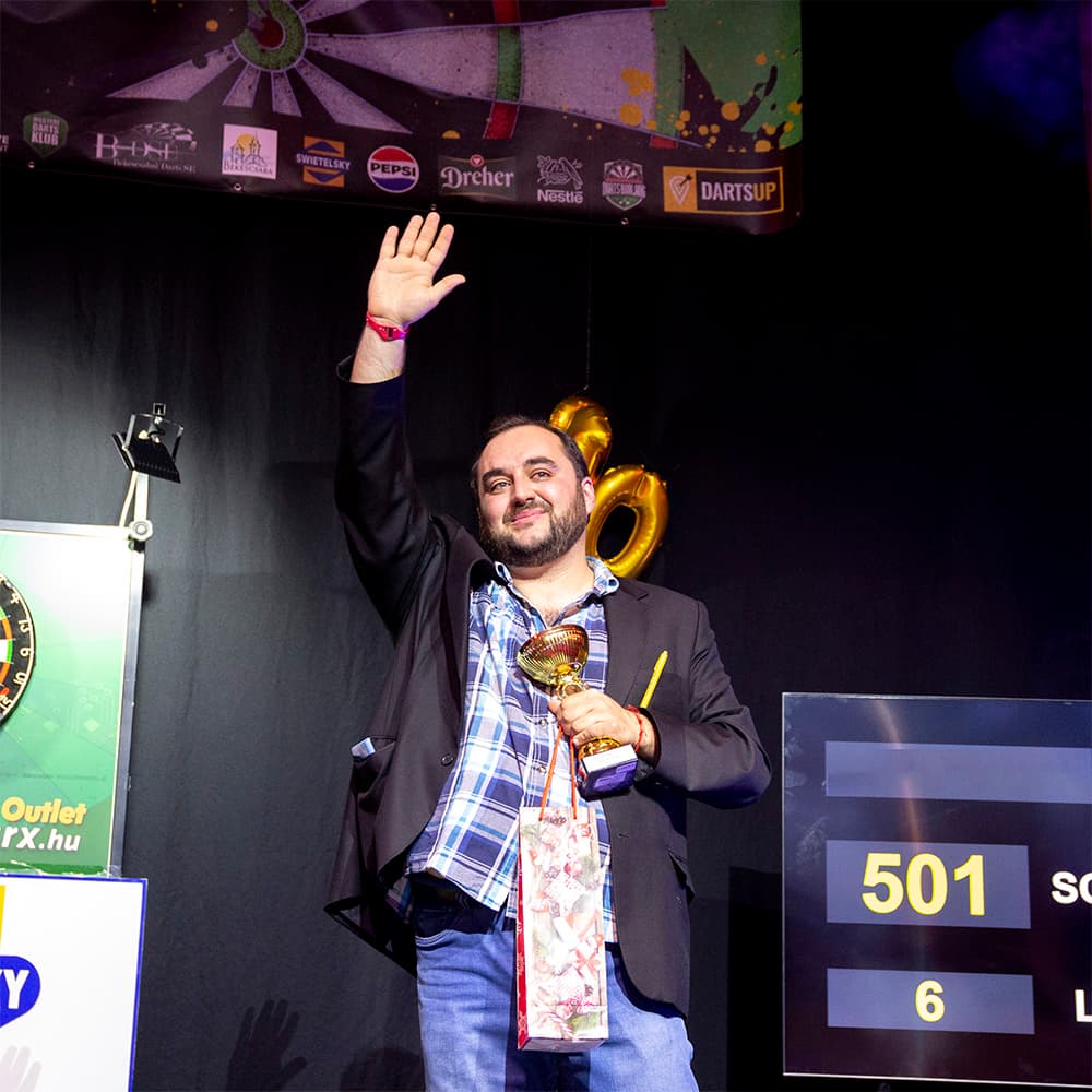 Bertalan Szabolcs, a Csabagyöngye Darts Gála szervezője